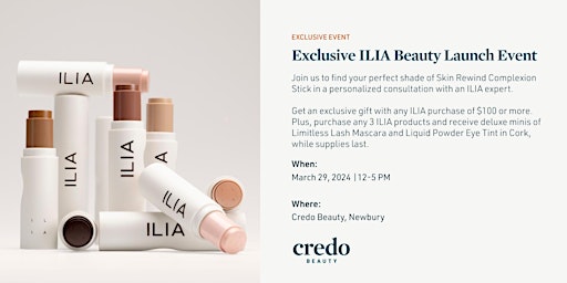 Primaire afbeelding van Exclusive ILIA Beauty Launch Event