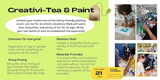 Primaire afbeelding van Painting Party with a Twist: Join Us for Creativi-Tea and Paint!