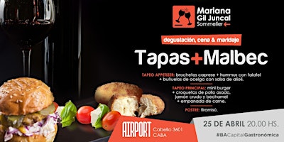 Imagen principal de Degustación, cena & maridaje: Tapas & Malbec