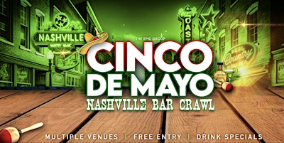 Immagine principale di Cinco de Mayo Nashville Bar Crawl 