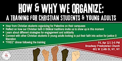 Primaire afbeelding van How & Why We Organize: A Training for Christian Students & Young Adults