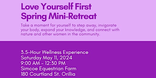 Primaire afbeelding van Love Yourself First: Mini Spring Retreat for Women