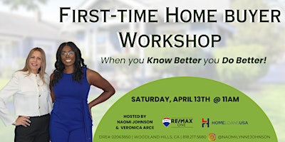 First-Time Home Buyer Workshop |  Saturday, 4/13 primary image