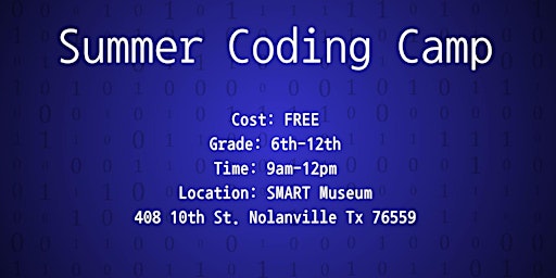 Image principale de Summer Coding Camp 1: June 5th 2024