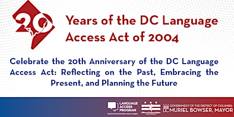 Imagen principal de Celebrate the 20th Anniversary of the DC Language Access Act