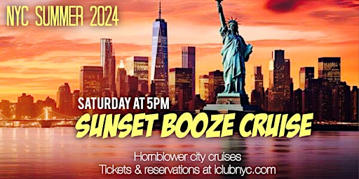 Primaire afbeelding van NYC SUNSET BOOZE CRUISE | Saturday at 5pm
