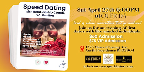 Speed Dating with Relationship Coach, Val Bastien (21-40 singles)