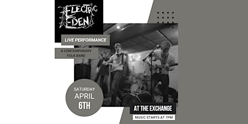 Imagen principal de The Exchange - Live Music - Electric Eden (a contemporary folk band)