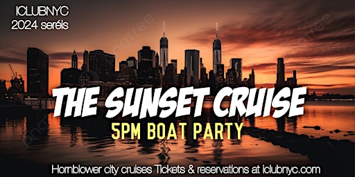 Imagen principal de THE  SUNSET PARTY CRUISE | Statue of Liberty  5PM