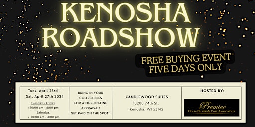 Immagine principale di KENOSHA ROADSHOW - A Free, Five Days Only Buying Event! 