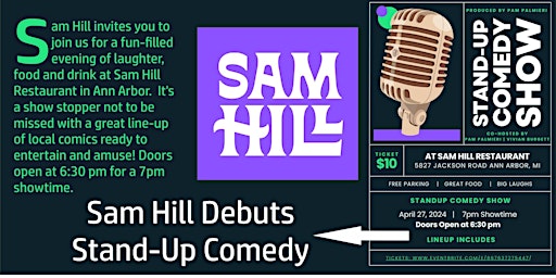 Immagine principale di Comedy Night at Sam Hills Ann Arbor 