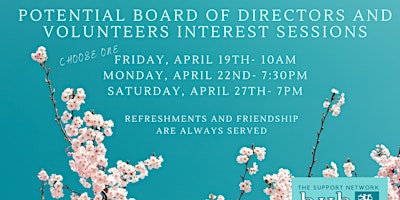 Potential Board and Volunteers Information Sessions primary image