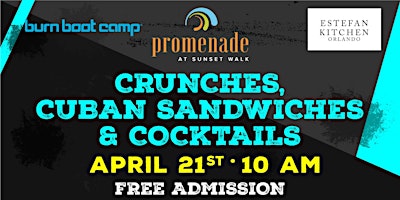 Primaire afbeelding van "Crunches, Cuban Sandwiches & Cocktails" Free Fitness Class