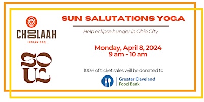 Sun Salutations Yoga to Eclipse Hunger in Ohio City primary image