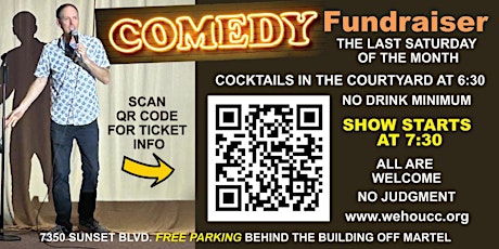 Comedy Fundraiser May 25 at 7:30 PM