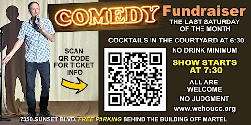 Primaire afbeelding van Comedy Fundraiser April 27 at 7:30 PM