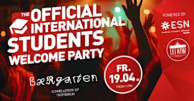 Primaire afbeelding van The official International Students Welcome Party