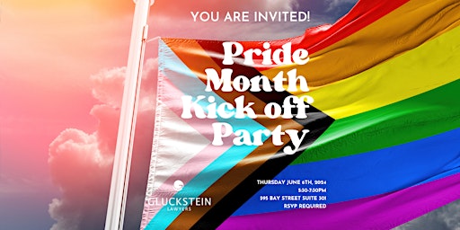 Imagem principal do evento Gluckstein Lawyers' Pride Month Kick-Off Event