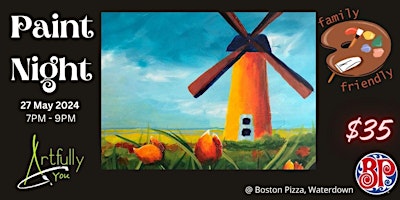Image principale de May 29th 2024 Paint Night -Boston Pizza, Waterdown