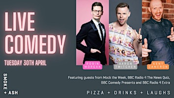Imagem principal do evento Live Comedy! Pizza + Drinks + Laughs