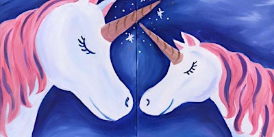 Primaire afbeelding van Unicorn Love - Family Set - Paint and Sip by Classpop!™
