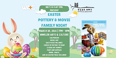Primaire afbeelding van Easter Pottery & Movie Family Night