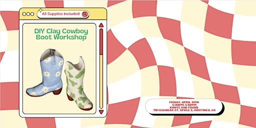 Hauptbild für DIY Clay Cowboy Boot Workshop@ Knots and Found