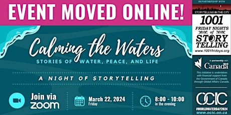 Immagine principale di Storytelling Event - Calming the Waters: Stories of Water, Peace, and Life 