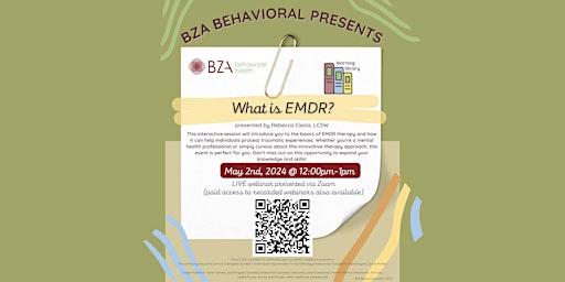 Imagem principal do evento FREE 1 CEU: What is EMDR?