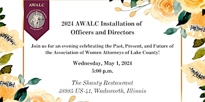 Image principale de 2024 AWALC Installation Dinner