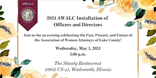 Imagem principal de 2024 AWALC Installation Dinner