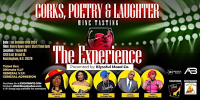 Primaire afbeelding van Corks, Poetry & Laughter (THE EXPERIENCE)