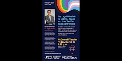 Image principale de Pride Week Keynote, Bard College at Simon's Rock (Great Barrington, MA)