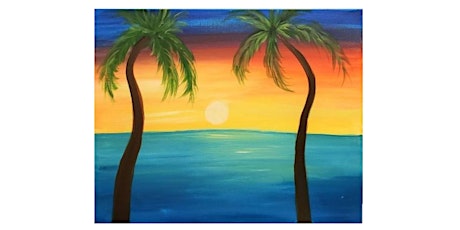 Paint and sip: Beautiful Palm-themed Painting