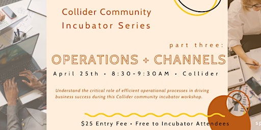 Primaire afbeelding van Collider Community Incubator Workshop: Operations + Channels