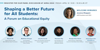 Image principale de Shaping a Better Future for All Students: A Forum on Educational Equity