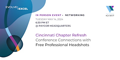 Primaire afbeelding van WIP Cincinnati Refresh with Free Professional Headshots & Networking