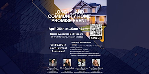 Imagem principal de Long Island First Time Homebuyer Community Home Promise Event