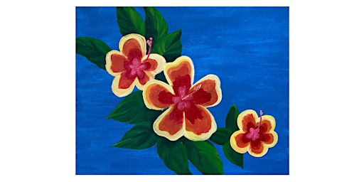 Primaire afbeelding van Sip and Paint: Stunning Hibiscus Artwork