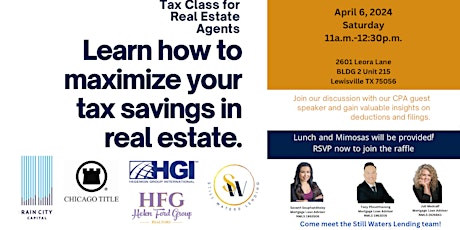 Tax Class for Real Estate Agents