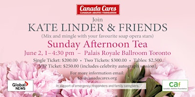 Kate Linder and Friends Sunday Afternoon Tea - Canada Cares primary image