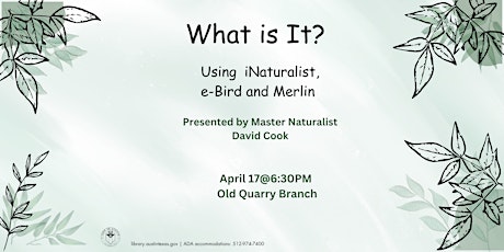 What is It? Using iNaturalist, e-Bird and Merlin