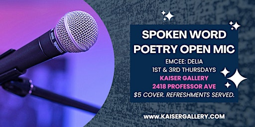 Primaire afbeelding van Spoken Word: Poetry Open Mic Nights