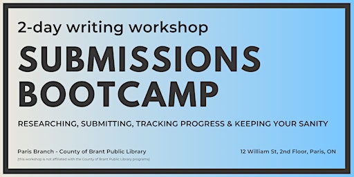 Immagine principale di Writing Workshop: Submissions Bootcamp (2 days) 