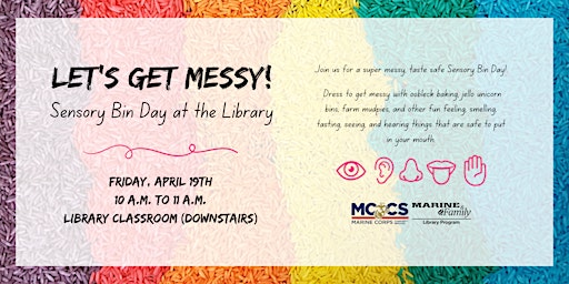 Imagem principal do evento Let's Get Messy! Sensory Bin Day at the Library