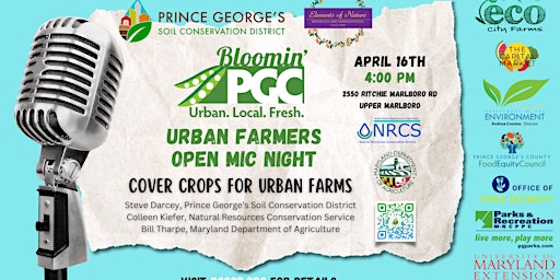 Imagen principal de Cover Crops for Urban Farms - Urban Farmer Open Mic Night