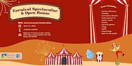 Behavior Frontiers 20th Anniversary Celebration: Carnival Spectacular & Open House - Edina!
