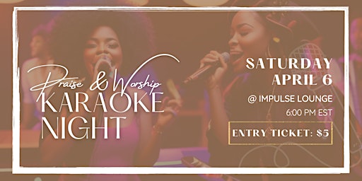 Imagem principal do evento Praise & Worship Karaoke Girls Night with RAWCove