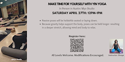 Image principale de Make Time for Yourself with Yin Yoga