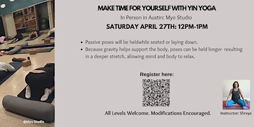 Hauptbild für Make Time for Yourself with Yin Yoga